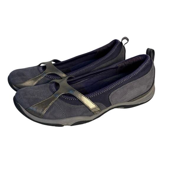 Privo by Clarks Women Blue Silver Slip On Loafer Sneaker Comfort Shoe Size 8 - Picture 1 of 8